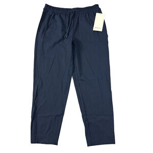 New Lululemon Tapered-Leg Mid-Rise Pant 7/8 Length LuxtremeTRNV Navy Size Medium